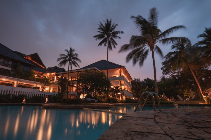 a big villa with pool
