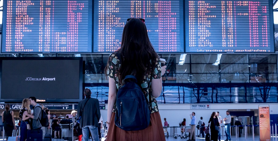 Woman at airpot